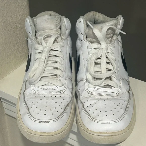 Nike Court Vision Mid White Black - Men’s Size 9.5 - Picture 9 of 9